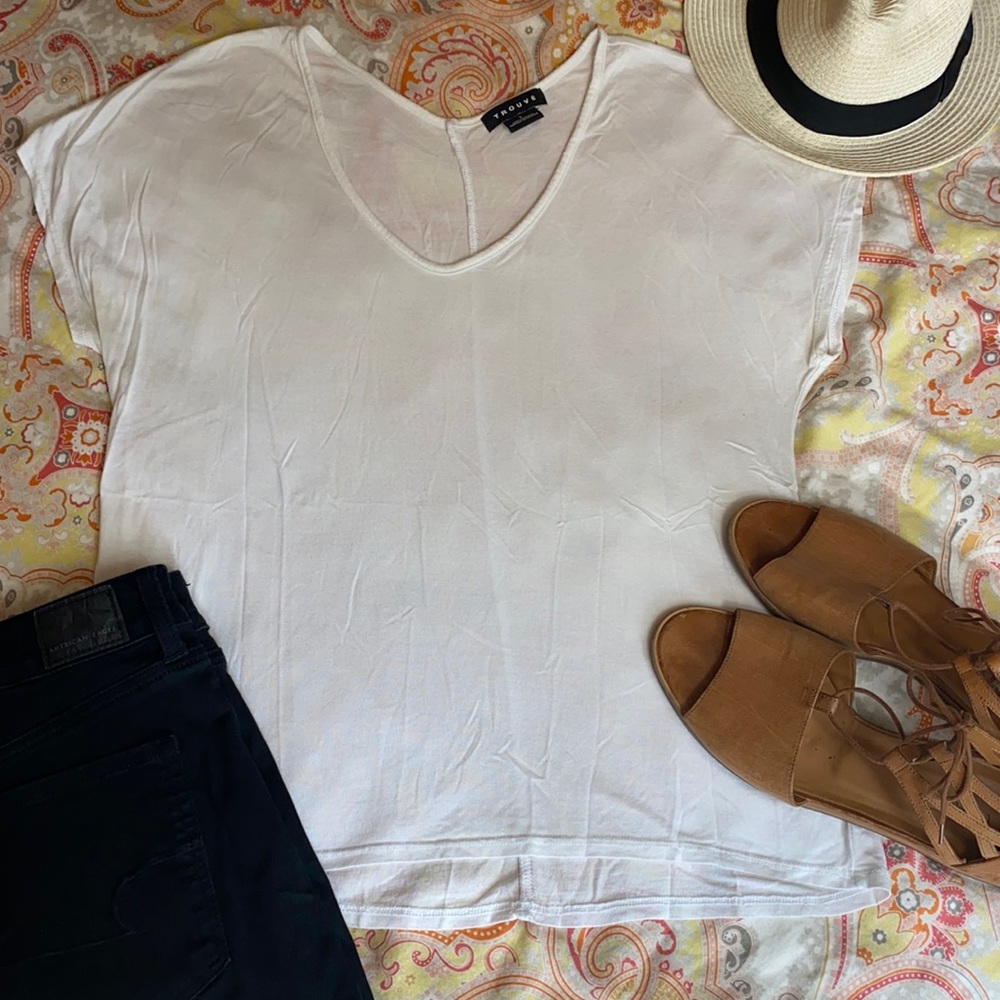 Nordstrom • White 100% Modal Tee